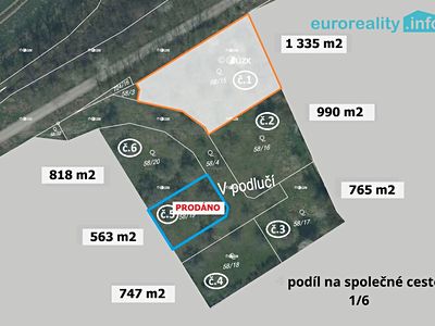 Prodej stavebního pozemku 1335 m²