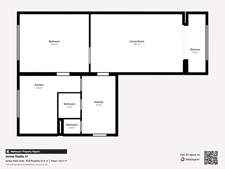Квартира 2+1 на продаж, 54 м² (15 з 18)