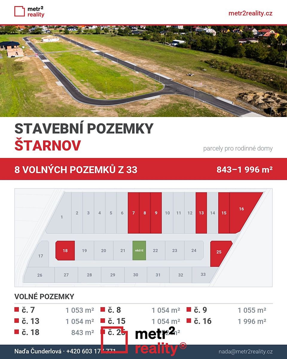 Prodej stavebního pozemku 1081 m², Štarnov – fotka 1 z 3