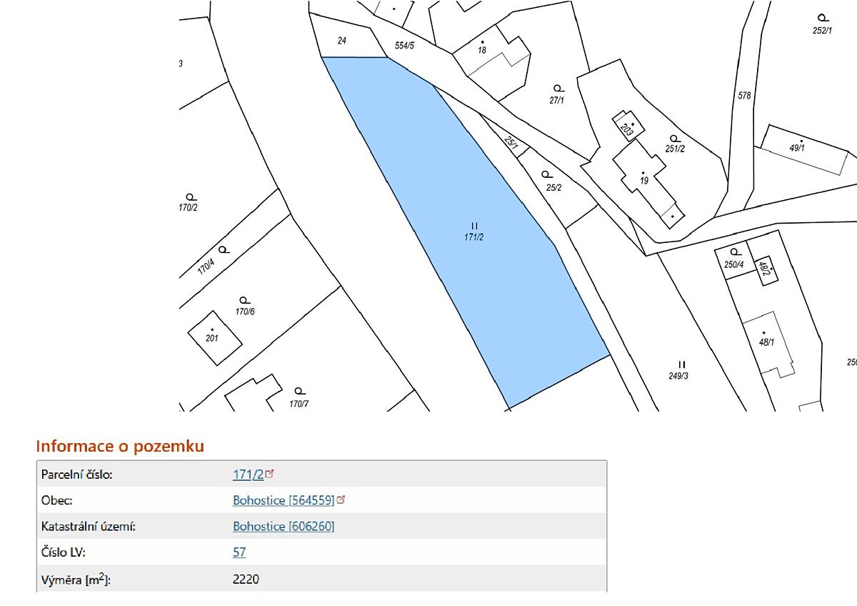 Prodej stavebního pozemku 2220 m² – fotografie 4