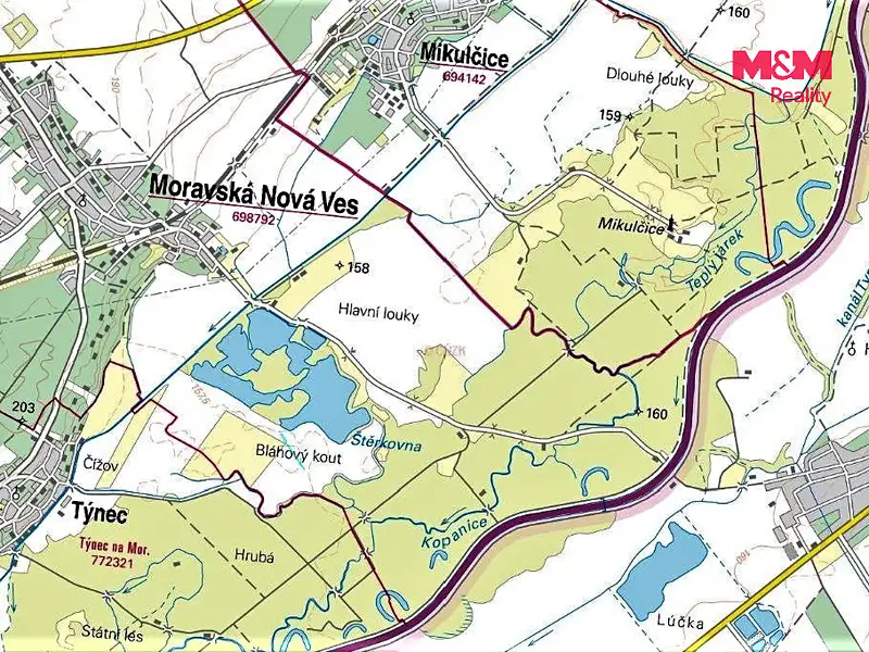 Prodej louky 1256 m², Moravská Nová Ves – náhled fotky 2