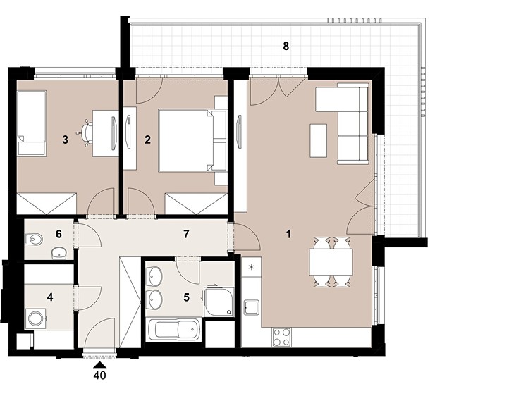 Prodej bytu 3+kk, 81 m² (2 z 10)