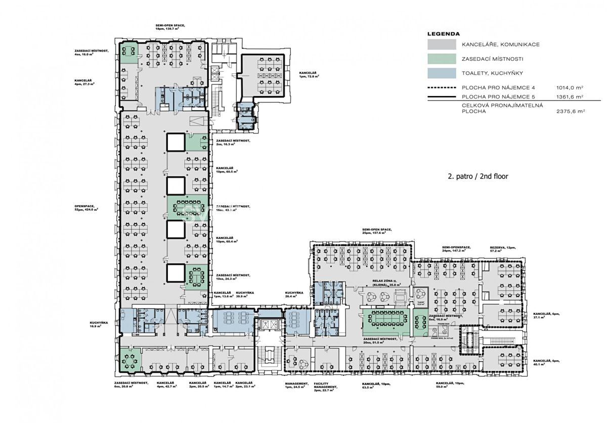Pronájem kanceláře 1300 m² – fotografie 5