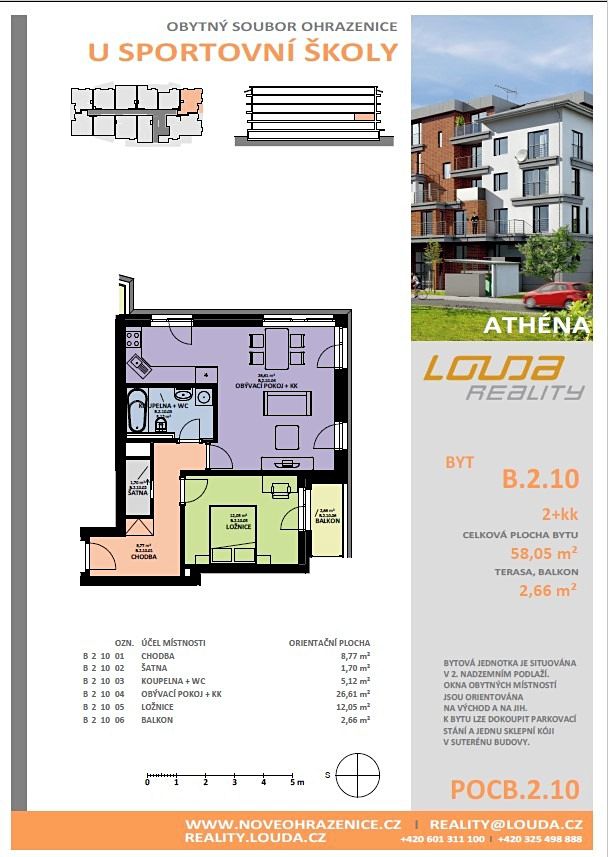 Pronájem bytu 2+kk 58 m² – fotografie 2
