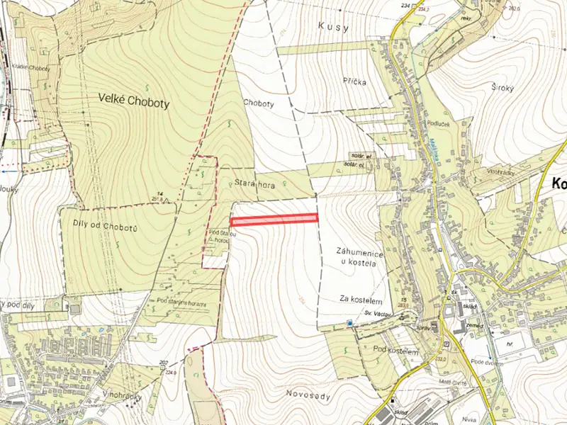 Prodej pole 8059 m², Kostelec – náhled fotky 2