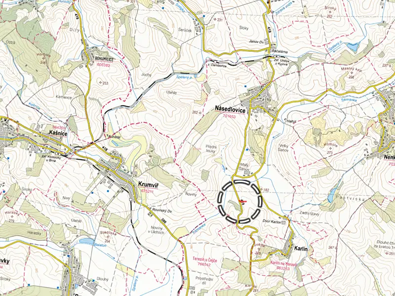Prodej pole 1101 m², Násedlovice – náhled fotky 2