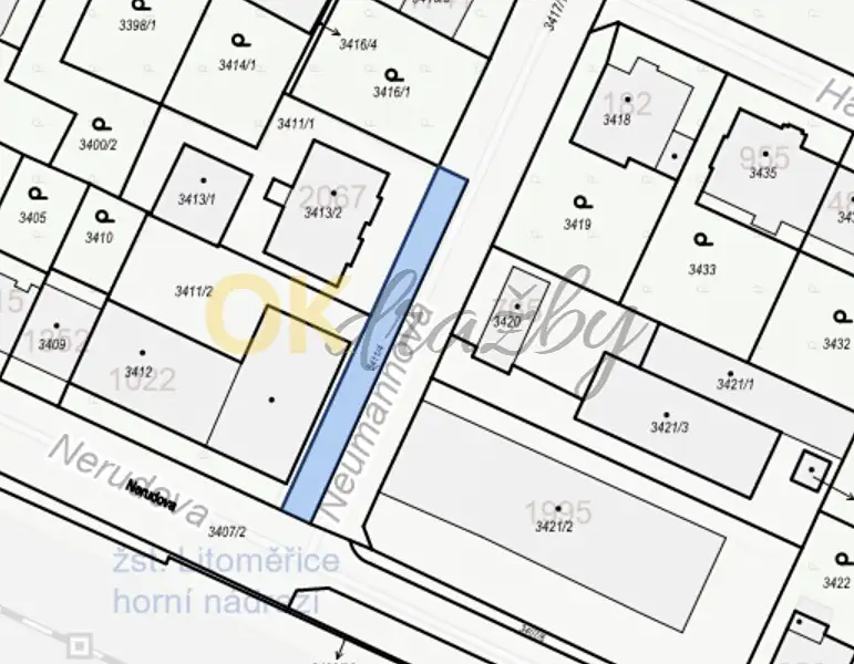 Dražba pozemku 2647 m², Litoměřice – náhled fotky 1