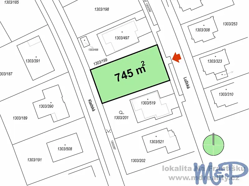 Prodej stavebního pozemku 745 m², Jihlava – náhled fotky 2