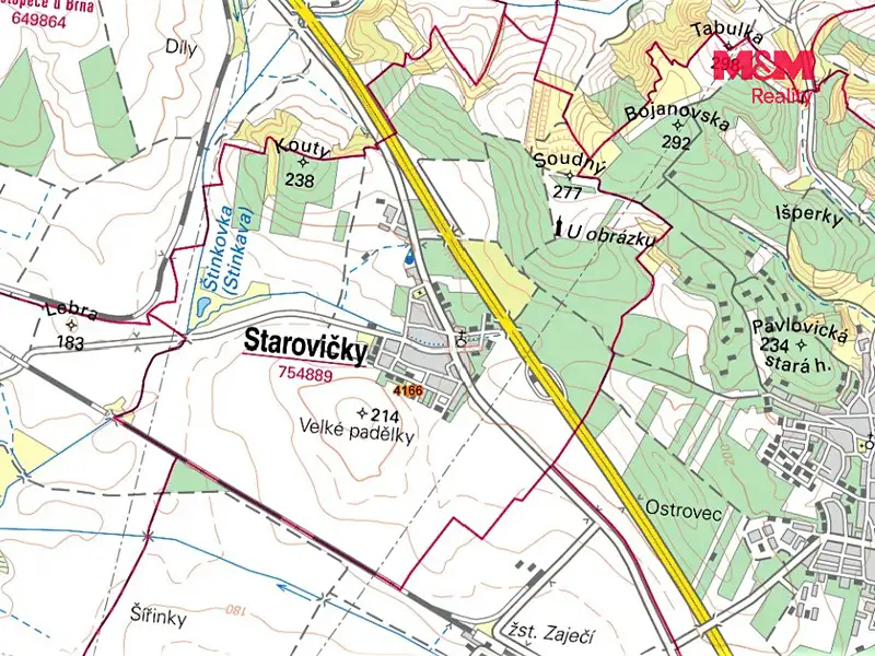 Prodej pole 911 m², Starovičky – náhled fotky 2