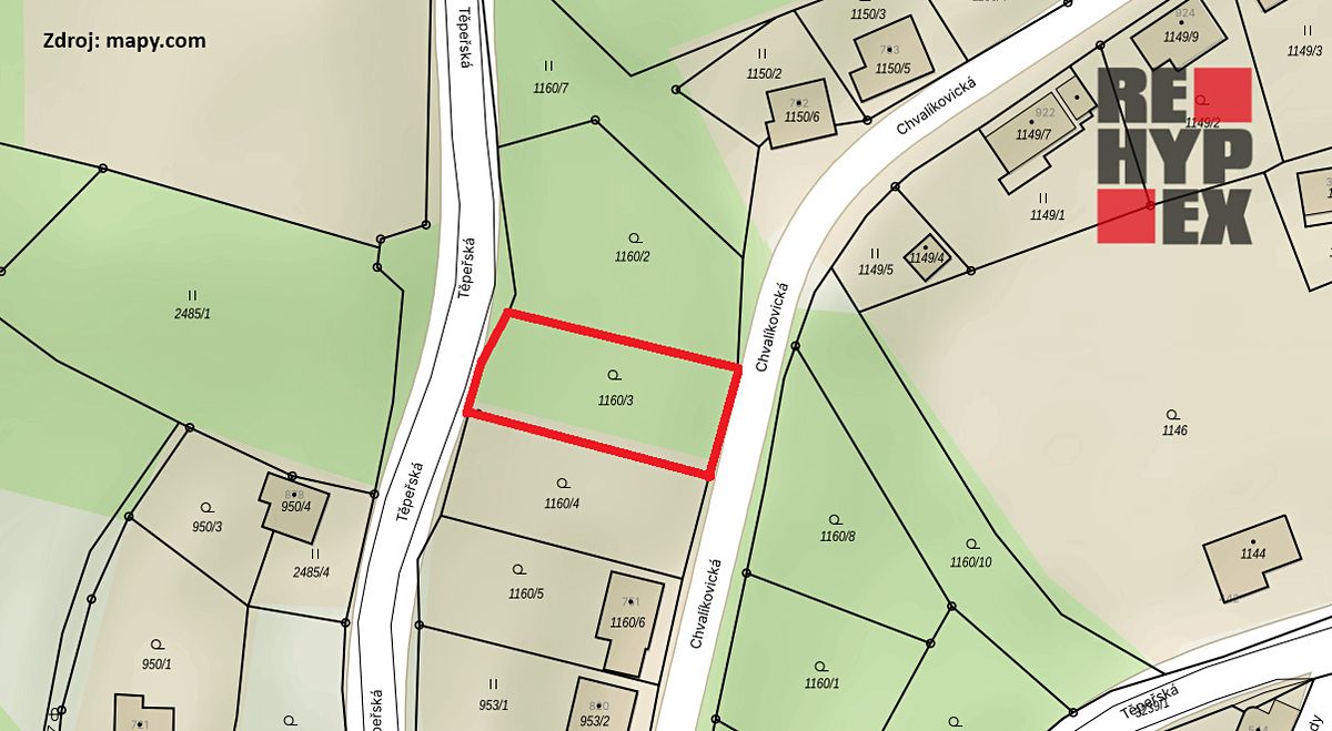 Prodej stavebního pozemku 786 m² – fotografie 3