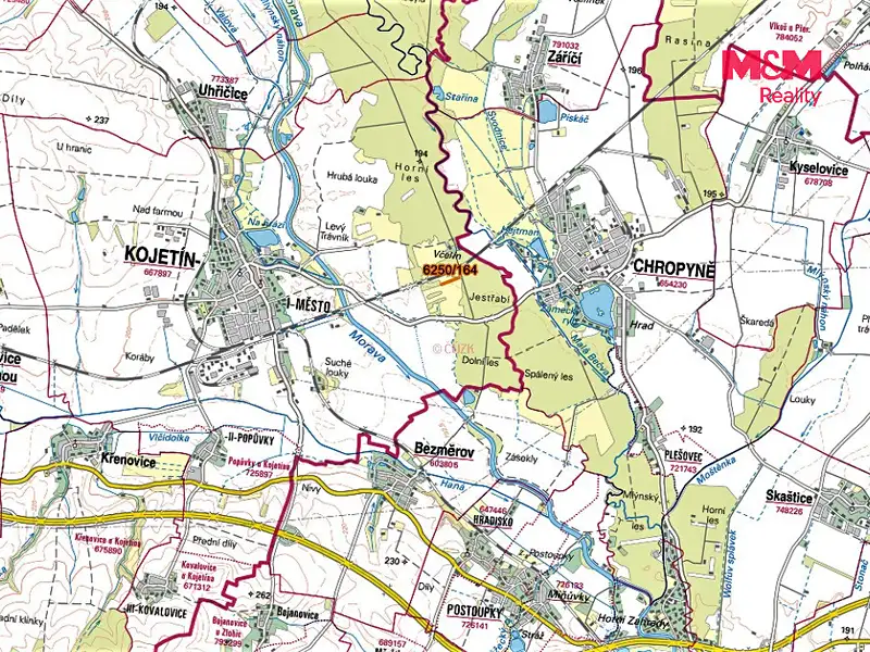 Prodej louky 1949 m², Kojetín – náhled fotky 3