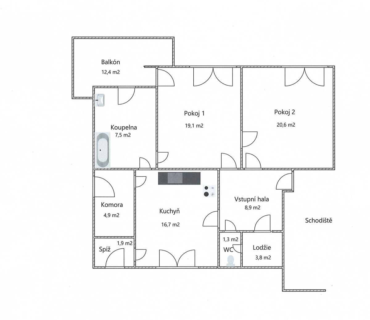 Prodej bytu 3+kk 88 m² – fotografie 2