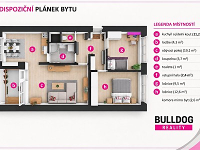 Квартира 3+1 на продаж, 67 м² (2 з 19)