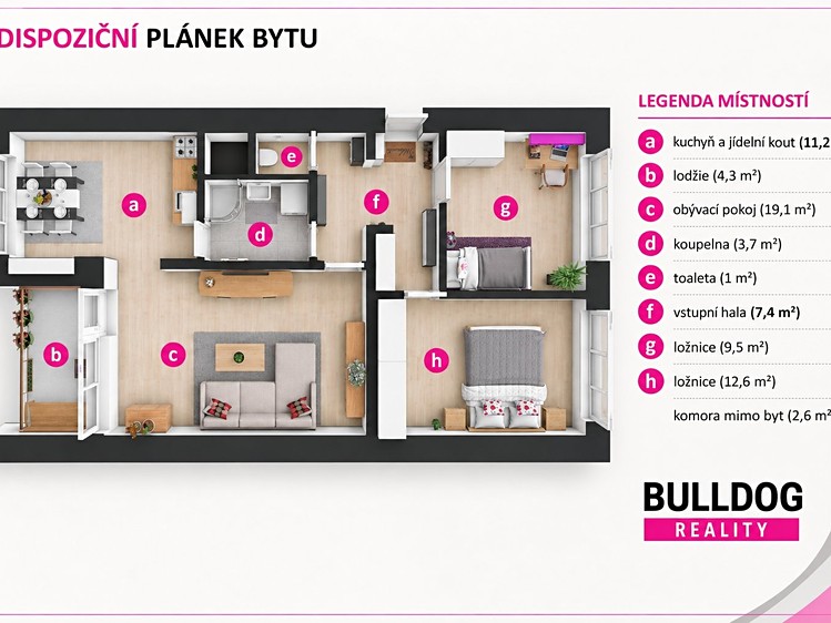 Квартира 3+1 на продаж, 67 м² (2 з 19)