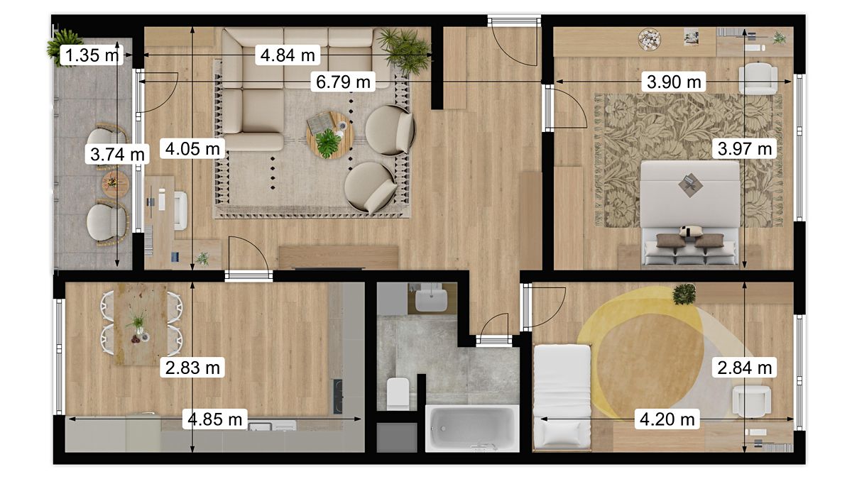 Prodej bytu 3+1 76 m² – fotografie 4