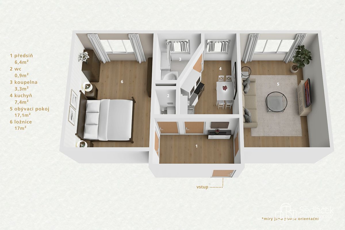 Prodej bytu 2+1 52 m² – fotografie 2