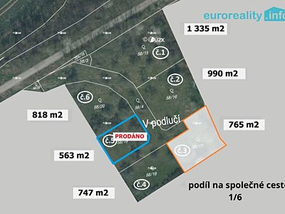 Prodej stavebního pozemku 765 m²