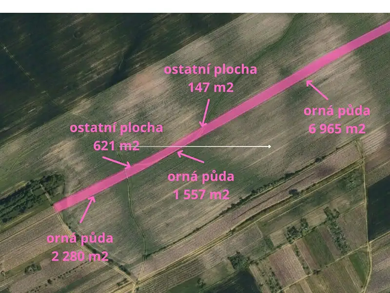 Prodej pole 60930 m², Čejkovice – náhled fotky 3