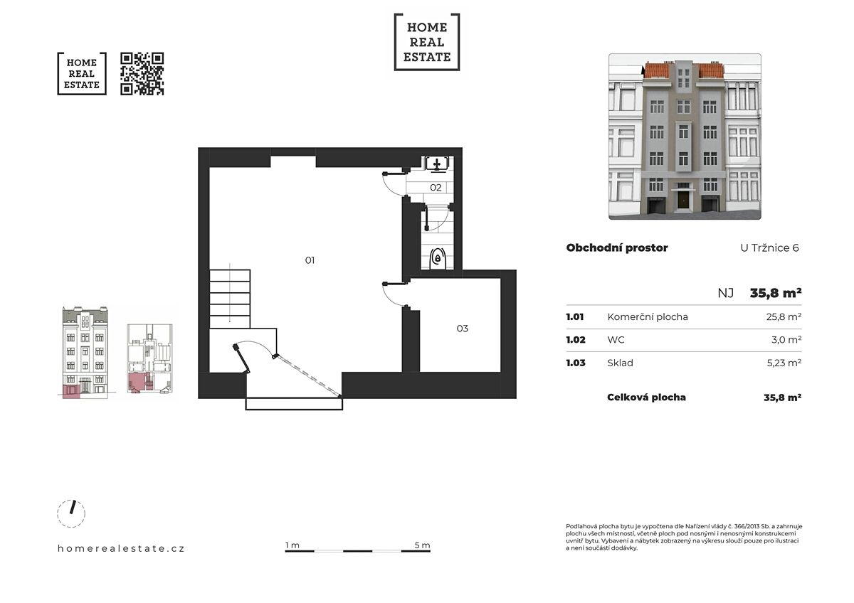 Pronájem obchodního prostoru 36 m² – fotografie 3