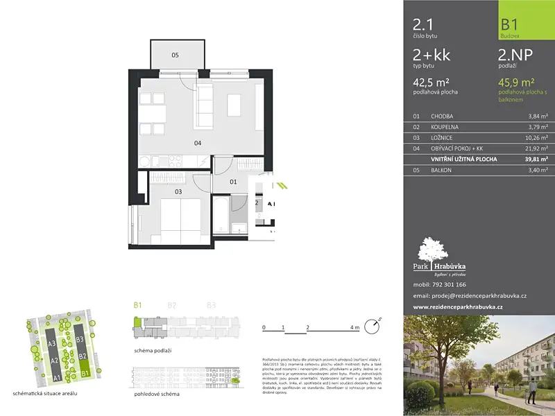 Pronájem bytu 2+kk 43 m², Ostrava – náhled fotky 3