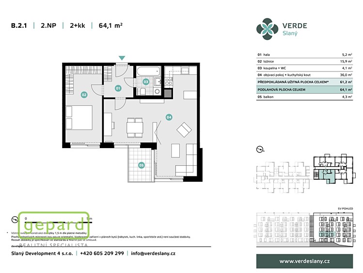 Квартира 2+kk на продаж, 61 м² (2 з 11)
