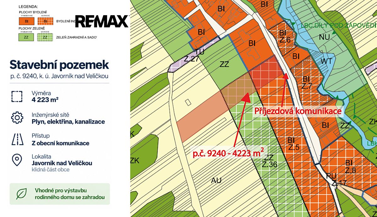 Prodej stavebního pozemku 4223 m² – fotografie 2