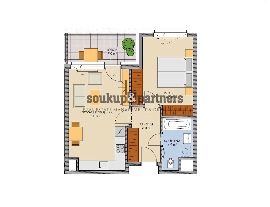 Prodej bytu 2+kk 47 m² – fotografie 3