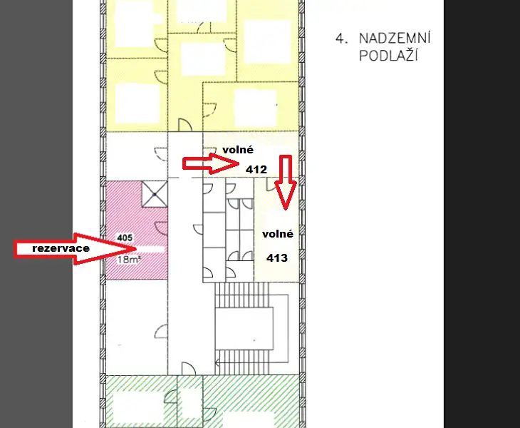 Pronájem kanceláře 36 m², Hradec Králové – náhled fotky 2