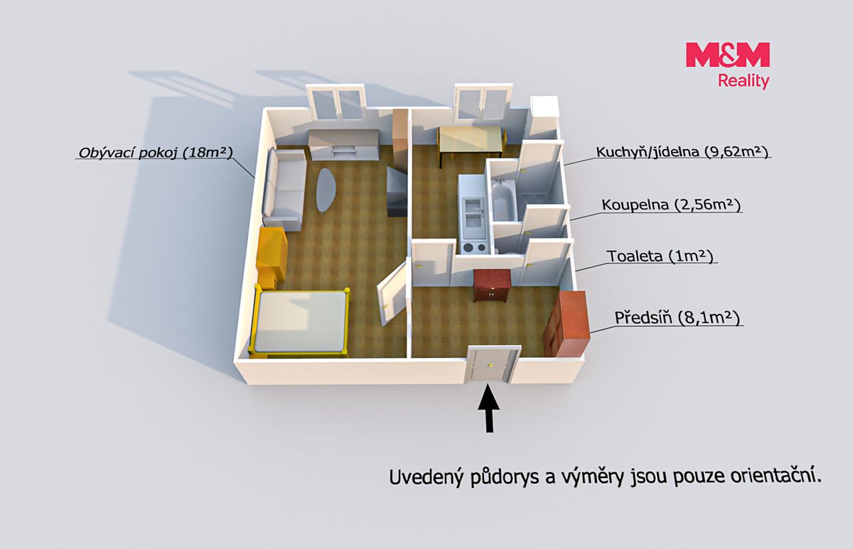 Prodej bytu 1+1 40 m² – fotografie 3