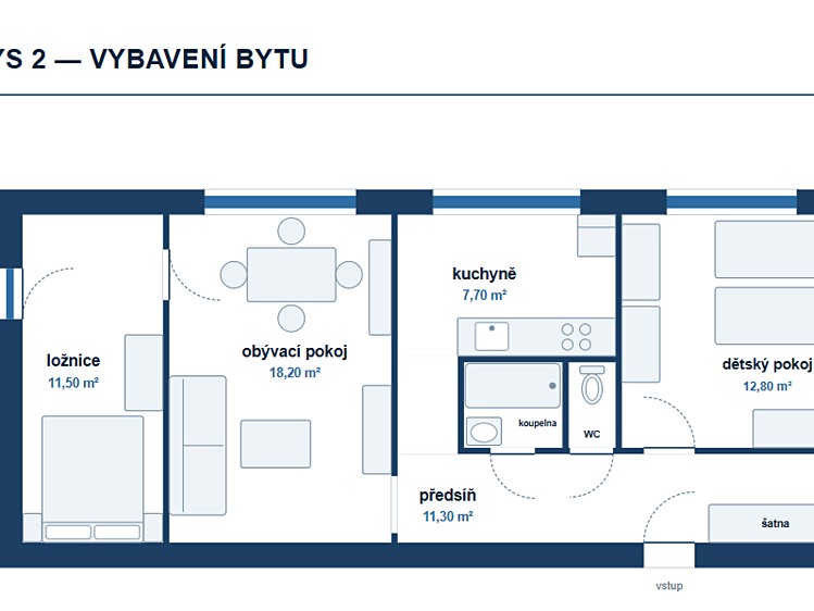 Wohnung 3+1 zum Kauf, 71 m² (3 von 7)