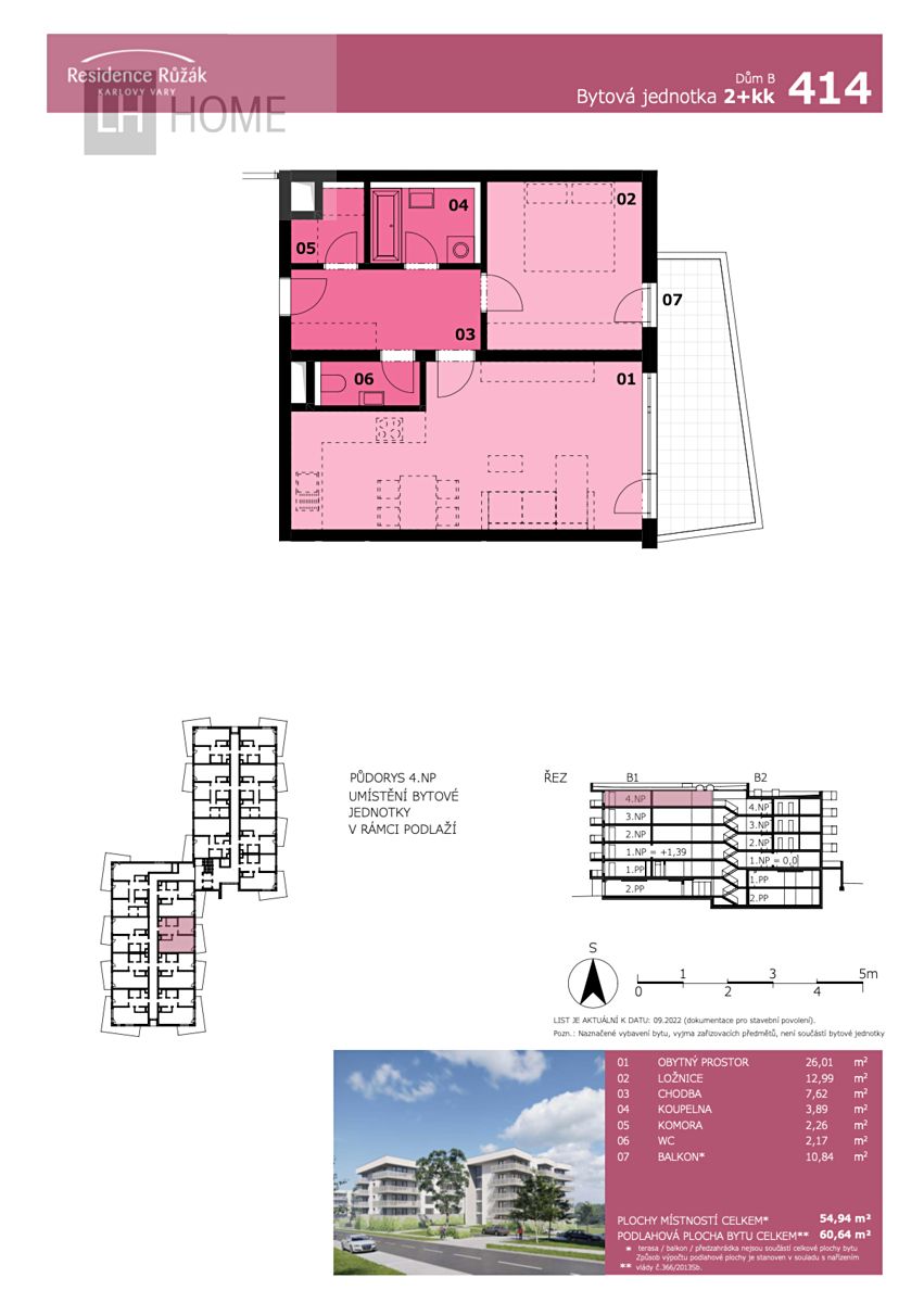 Prodej bytu 2+kk 60 m² – fotografie 4