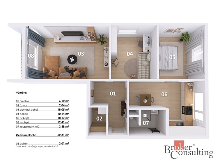 Wohnung 3+1 zum Kauf, 60 m² (18 von 18)