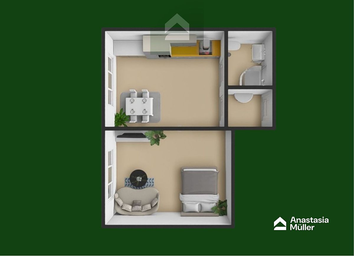 Pronájem bytu 2+kk 35 m²