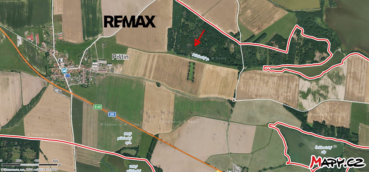 Prodej lesa 1919 m²