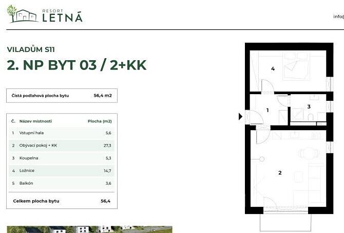 Prodej bytu 2+kk 57 m² – fotografie 2