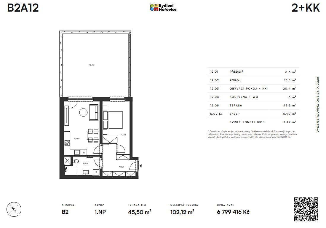 Prodej bytu 2+kk 57 m² – fotografie 4