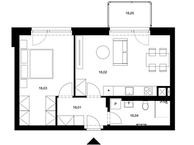 Квартира 2+kk на продаж, 54 м² (3 з 6)