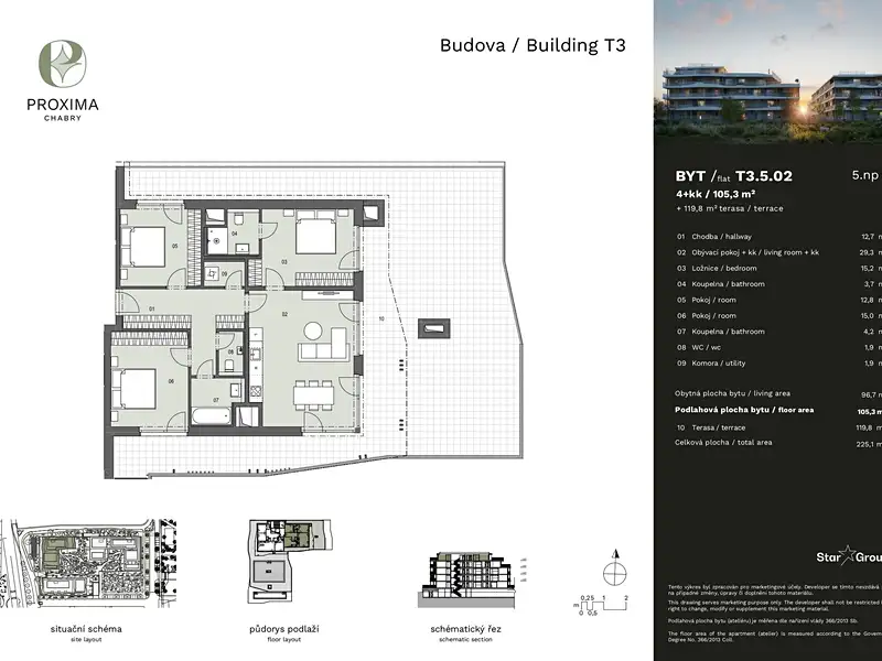 Prodej bytu 4+kk 105 m², Praha – náhled fotky 3
