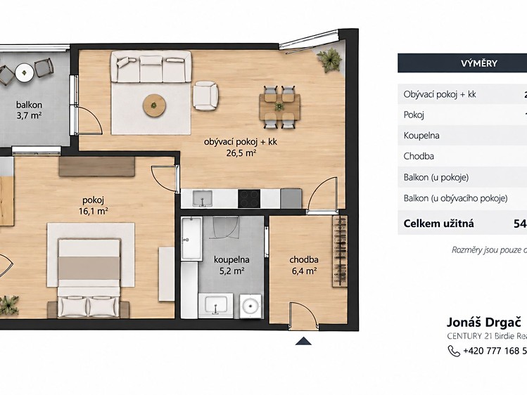 Wohnung 2+kk zur Miete, 54 m² (14 von 14)