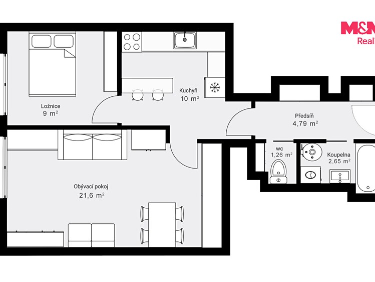 Prodej bytu 2+1, 51 m² (12 z 13)