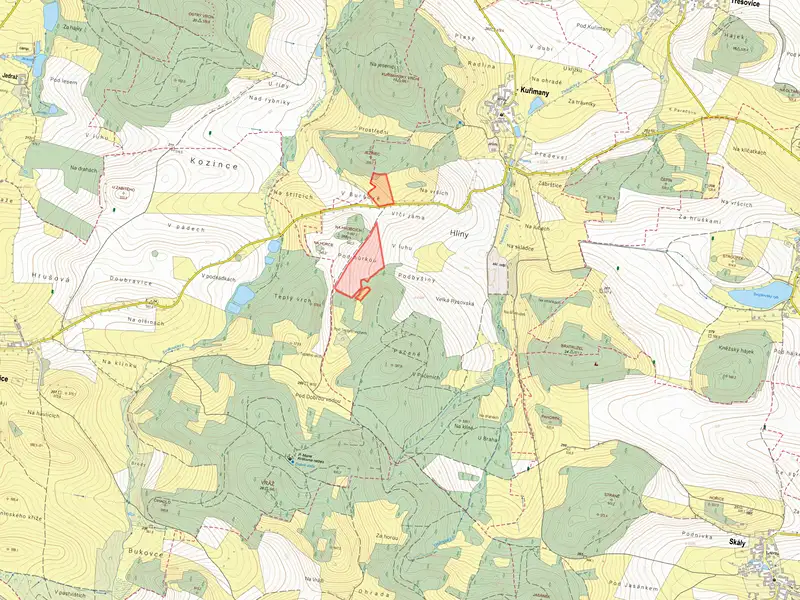 Prodej pole 23098 m², Kuřimany – náhled fotky 2