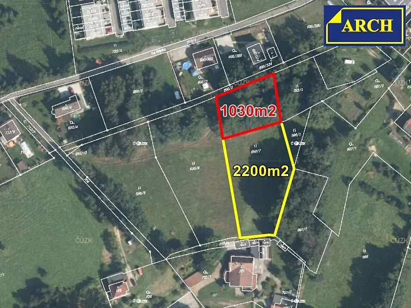 Prodej stavebního pozemku 1255 m²