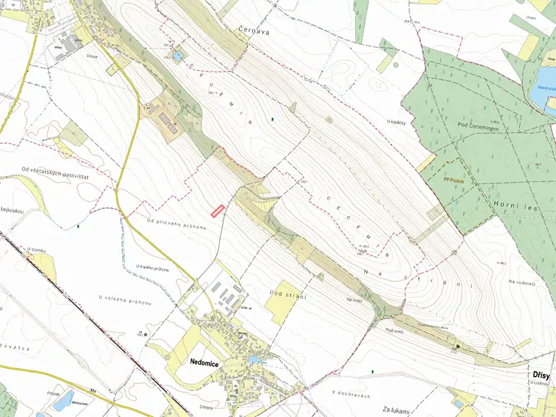 Prodej pole 2534 m², Nedomice – náhled fotky 2