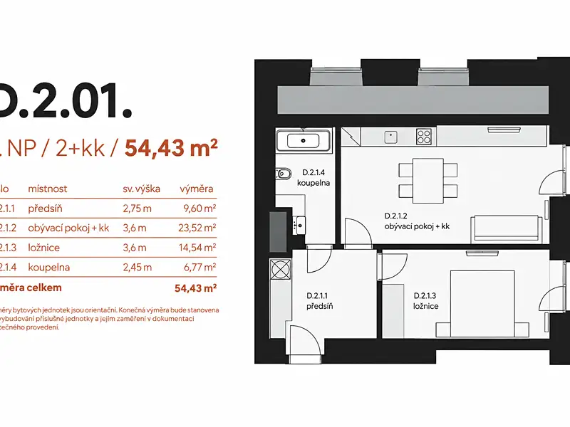 Prodej bytu 2+kk 54 m², Praha – náhled fotky 3