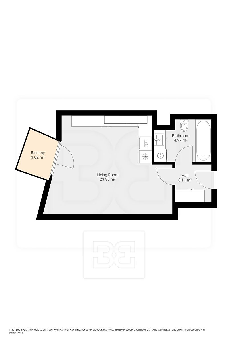 Pronájem bytu 1+kk 35 m² – fotografie 3