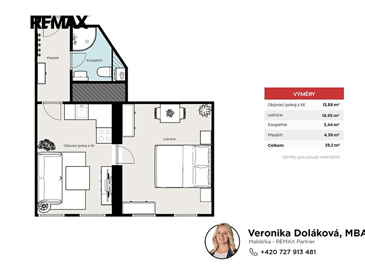 Квартира 2+kk на продаж, 39 м² (2 з 21)