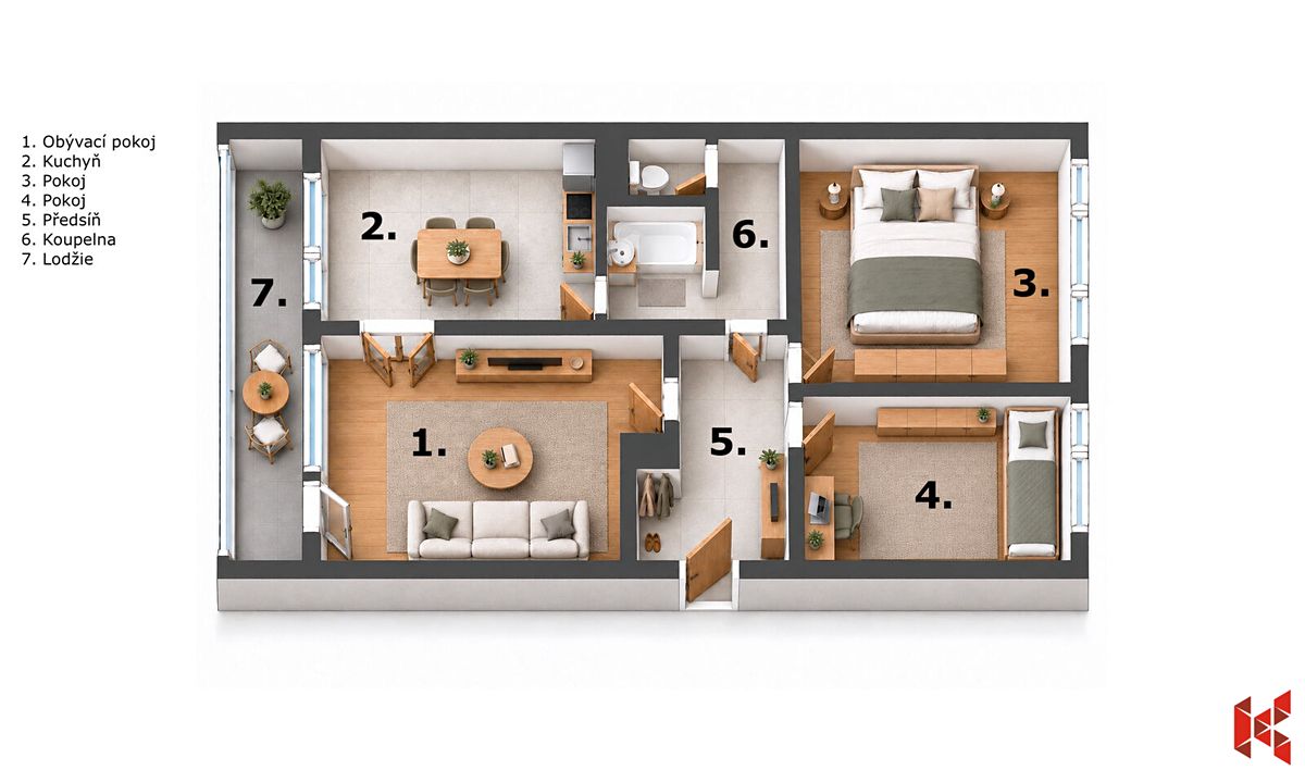 Prodej bytu 3+1 55 m² – fotografie 3