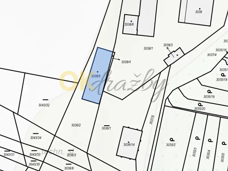 Dražba pozemku 2809 m², Lovosice – náhled fotky 3