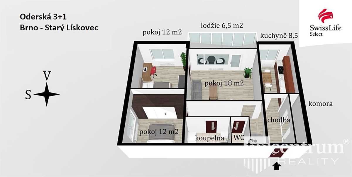 Pronájem bytu 3+1 72 m² – fotografie 5