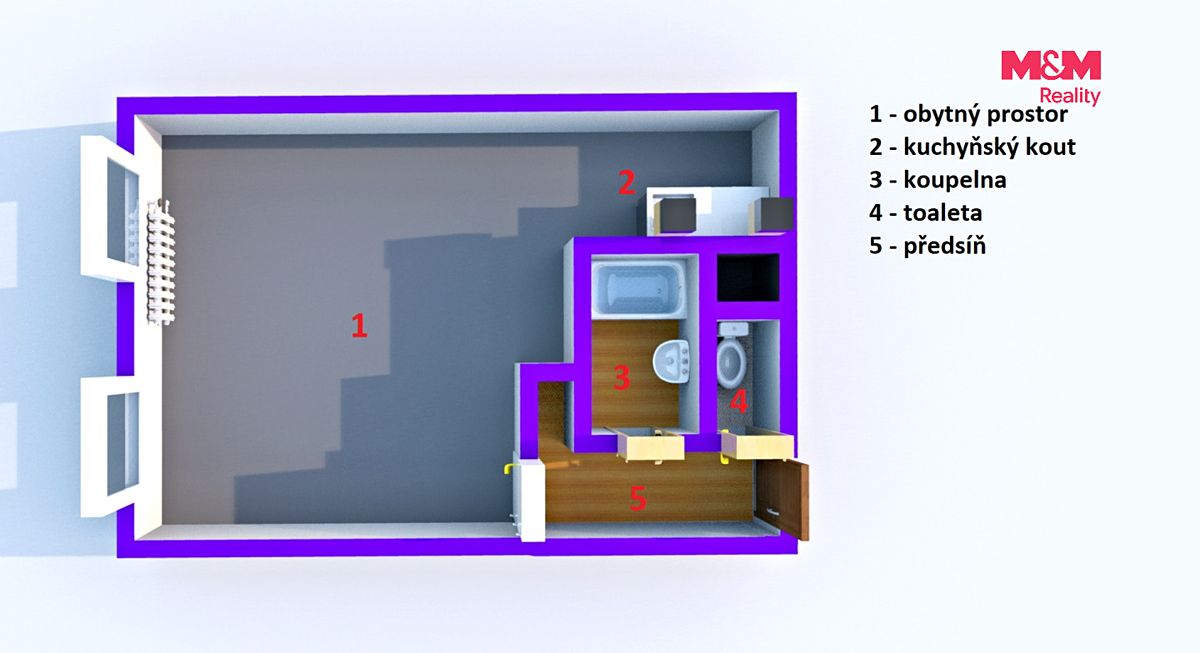 Prodej bytu 1+kk 31 m² – fotografie 3